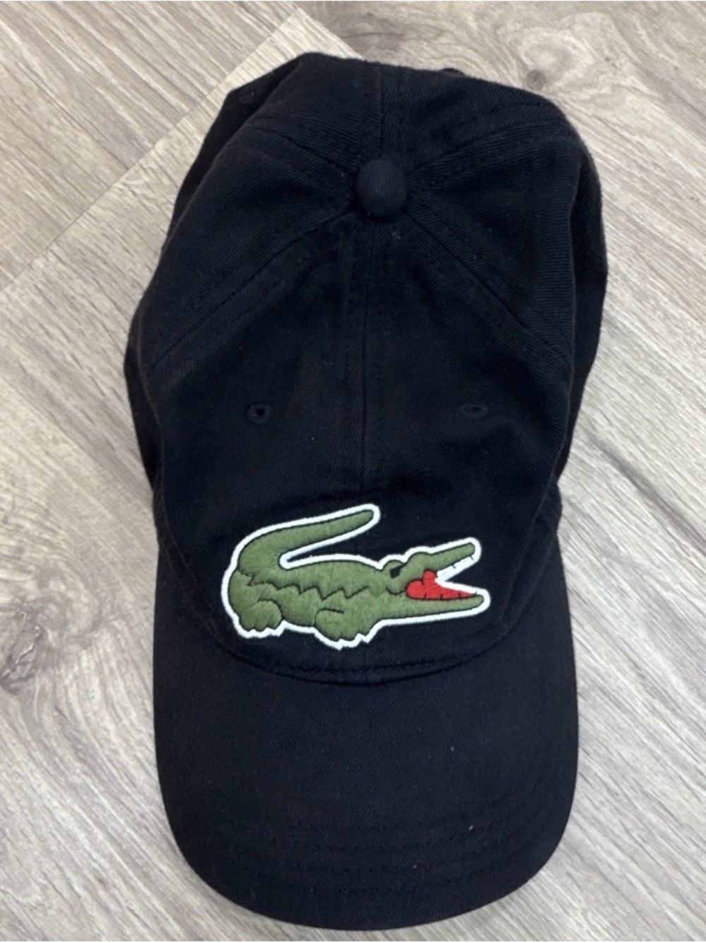 Lacoste black cotton baseball cap